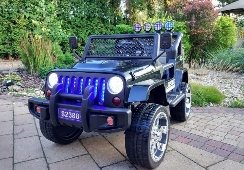 LEAN CARS Jeep S2388 na akumulator, črn, 4x45W 2
