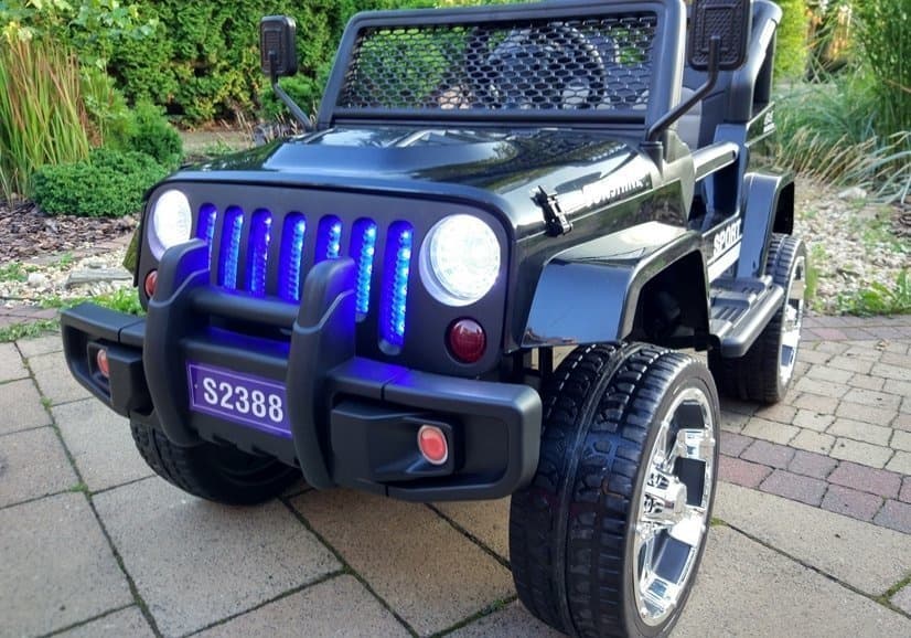 LEAN CARS Jeep S2388 na akumulator, črn, 4x45W 4