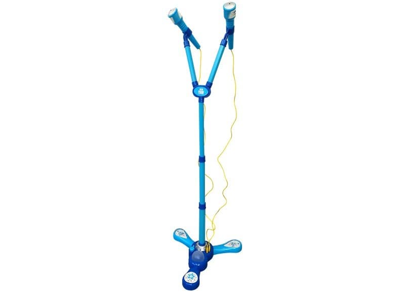 LEAN TOYS Karaoke set z mikrofonom in stojalom, modri 2