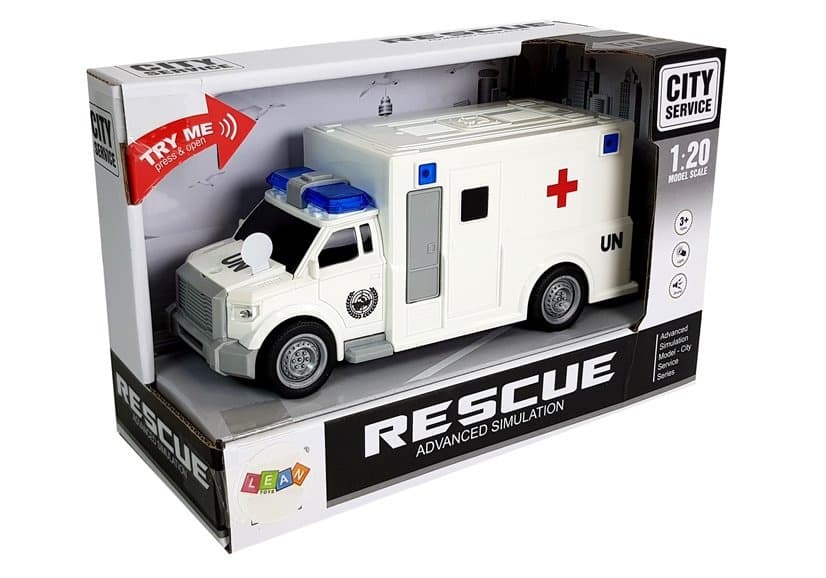 LEAN TOYS reševalni avto z zvokom, 1:20 4