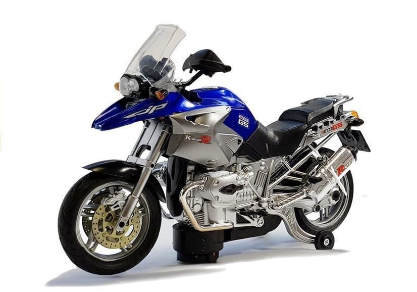 LEAN TOYS motocikel na baterije, modri, s lučmi in zvoki, 1:8 2