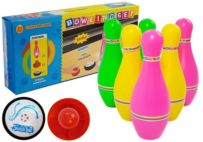 LEAN TOYS komplet za kegljanje s lučmi, pisan 2