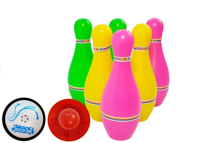 LEAN TOYS komplet za kegljanje s lučmi, pisan 3
