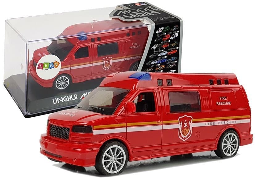 Gasilsko vozilo LEAN TOYS z nategom, lučmi in zvokom