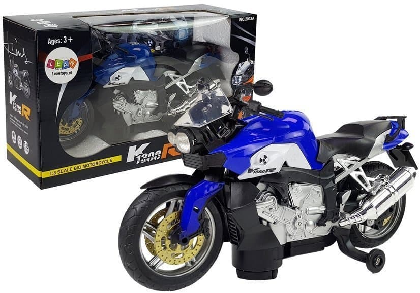 Motocikel na akumulator, modre barve