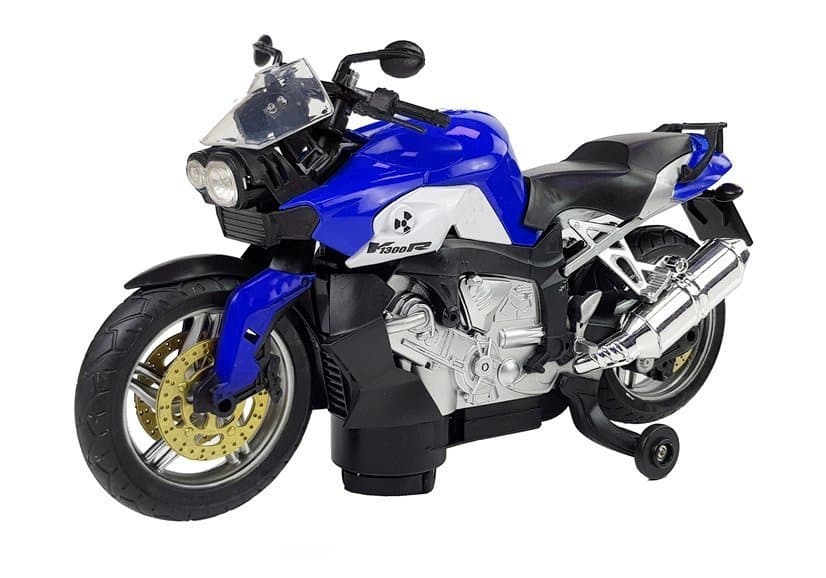 Motocikel na akumulator, modre barve 2