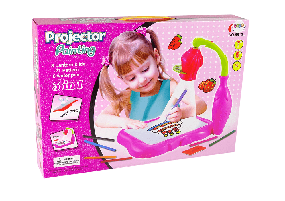 LEAN TOYS Projektor cvetlica z rollico za risanje in dodatki 4