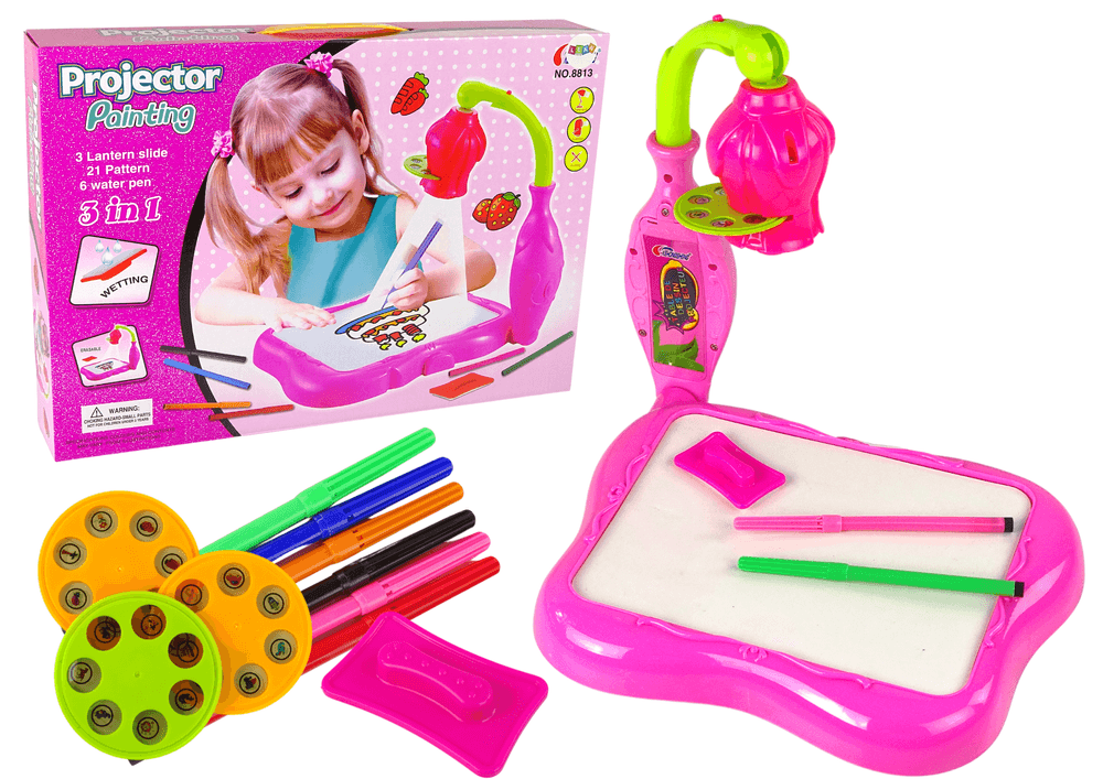 LEAN TOYS Projektor cvetlica z rollico za risanje in dodatki