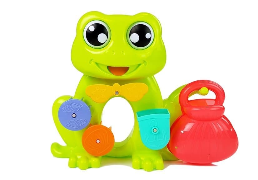 Set za kopanje LEAN TOYS: slap, žaba in vedra 2