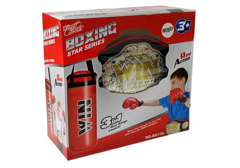 Boksarski set LEAN TOYS: vreča, rokavice, pas zmagovalca 5