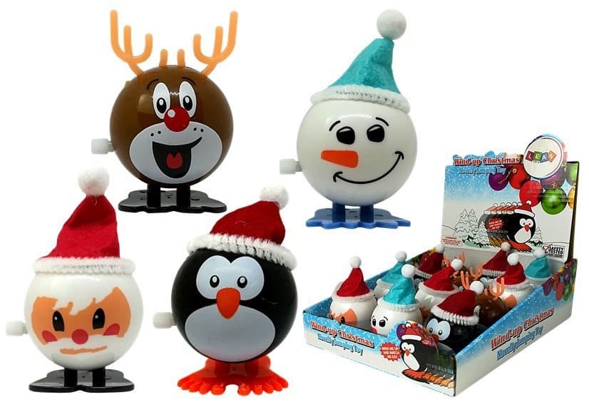 Komplet 12 nalivnih božičnih igrač LEAN TOYS: pingvin, jelenček, snežak, Božiček