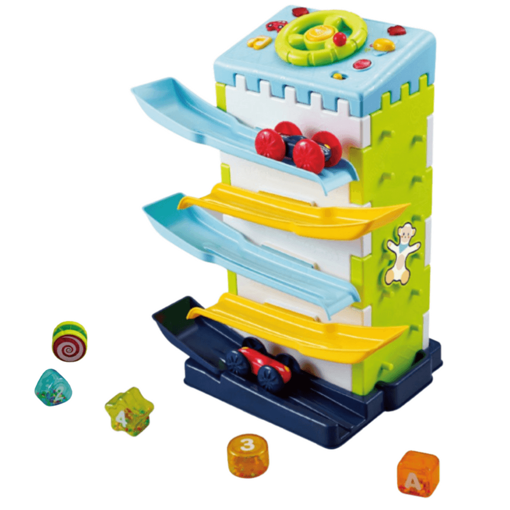 LEAN TOYS Interaktivni izobraževalni blok z avtomobilčki, sortirnik, luči, zvoki 2