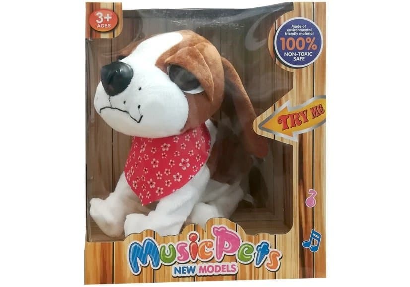 LEAN TOYS Interaktiven psiček, laja, premika rep, senzoričen 4