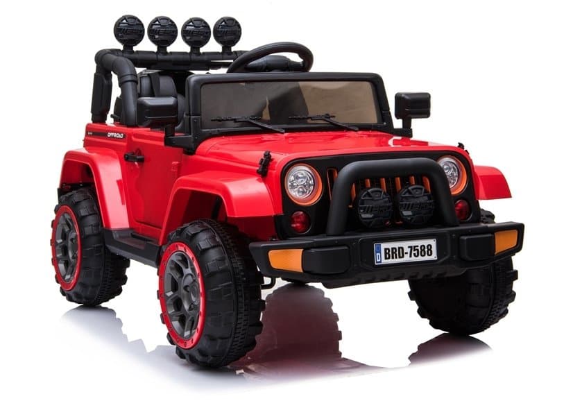 Avto na Akumulator LEAN CARS Jeep BRD-7588 Rdeč 4x4 LED, MP3, Pilot