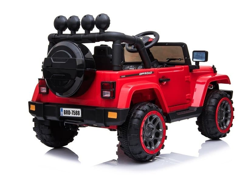 Avto na Akumulator LEAN CARS Jeep BRD-7588 Rdeč 4x4 LED, MP3, Pilot 6