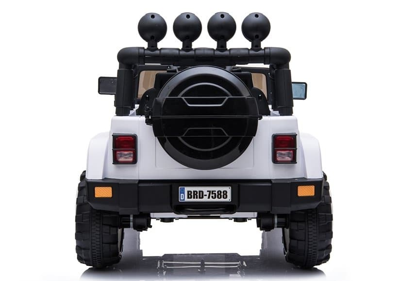 Avto na Akumulator LEAN CARS Jeep BRD-7588 Bela 4x4 LED, MP3, Pilot 4