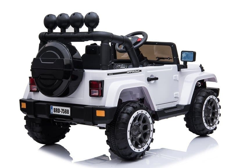 Avto na Akumulator LEAN CARS Jeep BRD-7588 Bela 4x4 LED, MP3, Pilot 5