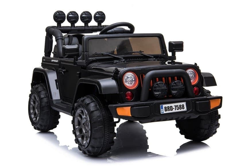 Avto na Akumulator LEAN CARS Jeep BRD-7588 Črn 4x4 LED, MP3, Pilot