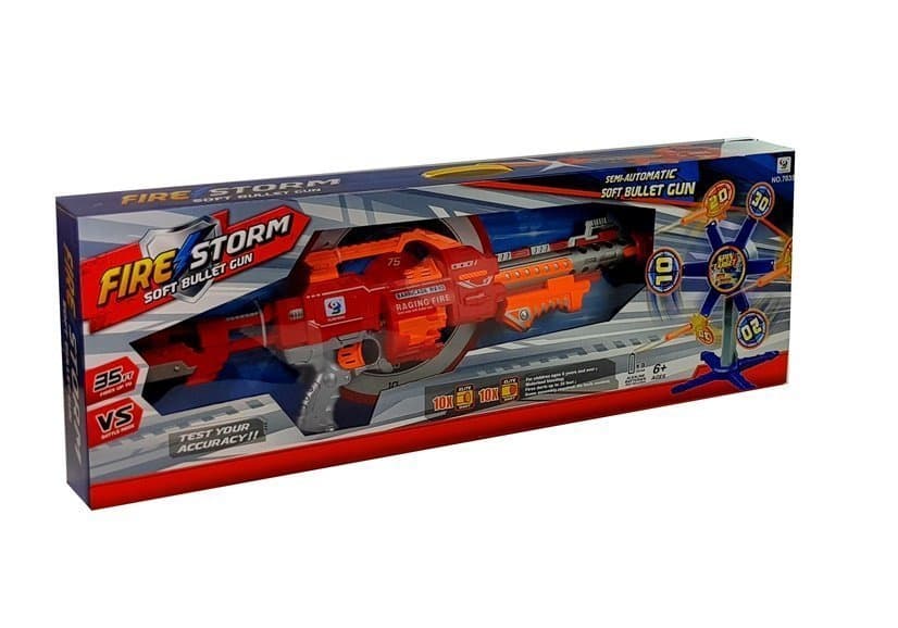 Pena Strelno Orožje LEAN TOYS s Tarčo in Obračalnim Ciljem 6