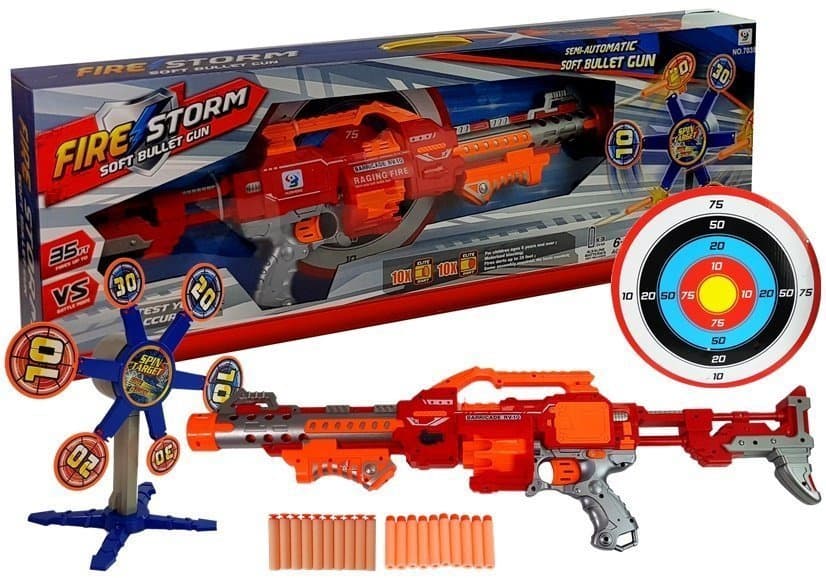 Pena Strelno Orožje LEAN TOYS s Tarčo in Obračalnim Ciljem