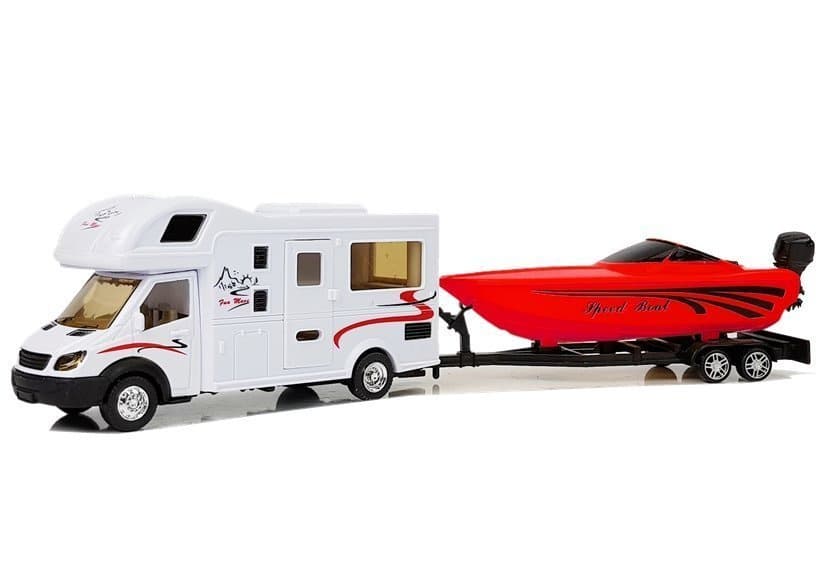 Camper z Motorjačo LEAN TOYS (1:48, Frykcijski Pogon) 2