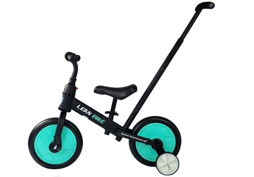 Pogon na pedala in ravnotežni tricikel LEAN TRIKE 3v1, črno-meta 2