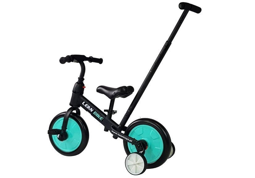 Pogon na pedala in ravnotežni tricikel LEAN TRIKE 3v1, črno-meta 3