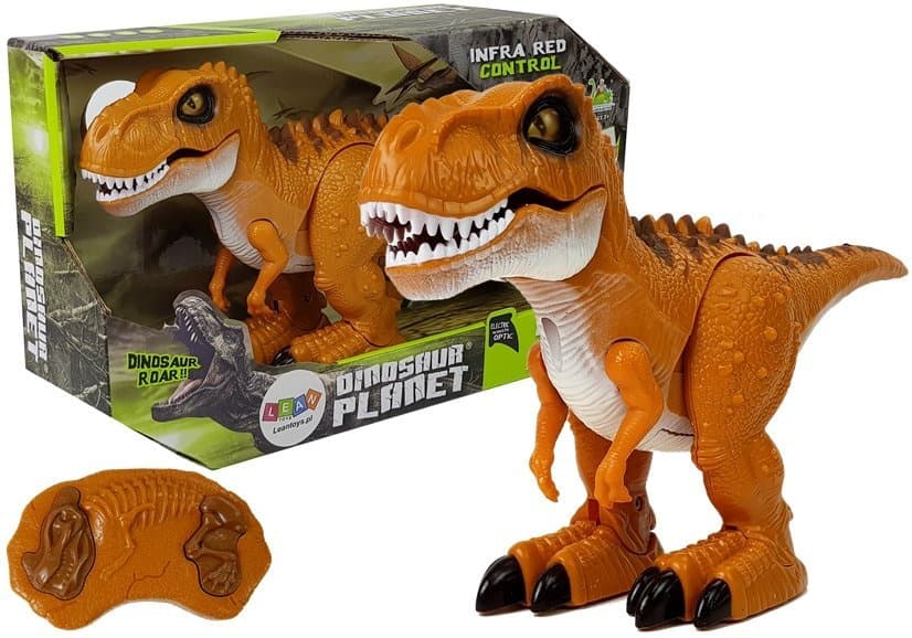 Daljinsko voden dinozaver TYRANNOSAURUS R/C, rjav, zvok, luč