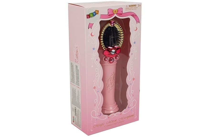 Otroško magično ogledalo z mikrofonom, ružičasto, USB, MP3, lučke 3