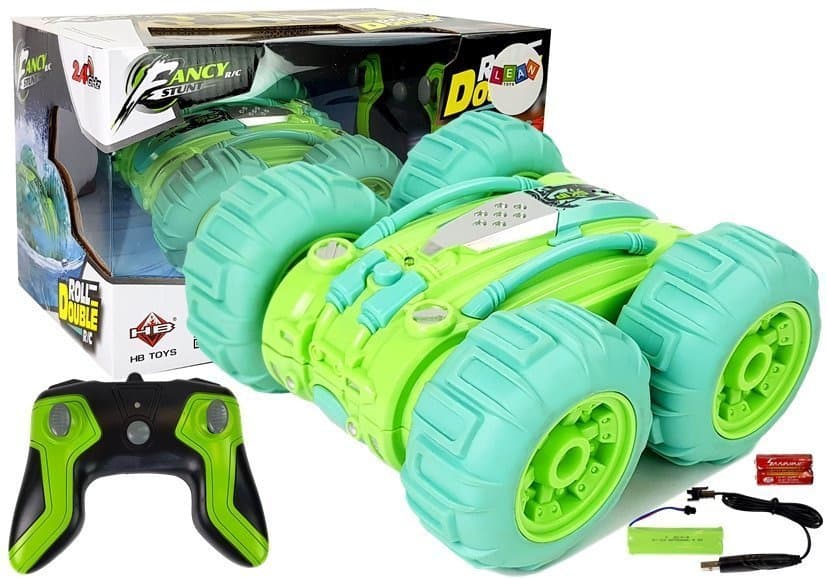 LEAN TOYS Amfibija na daljinsko vodenje, zelena, 1:24