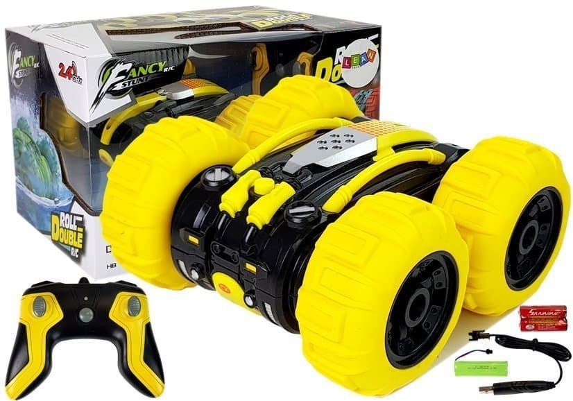 LEAN TOYS Amfibija na daljinsko vodenje, rumena, 1:24