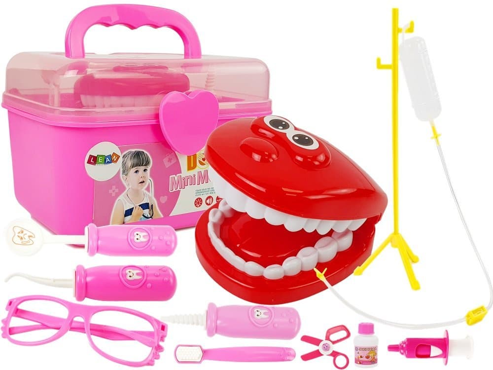 LEAN TOYS Set za male zobozdravnike, v kovčku