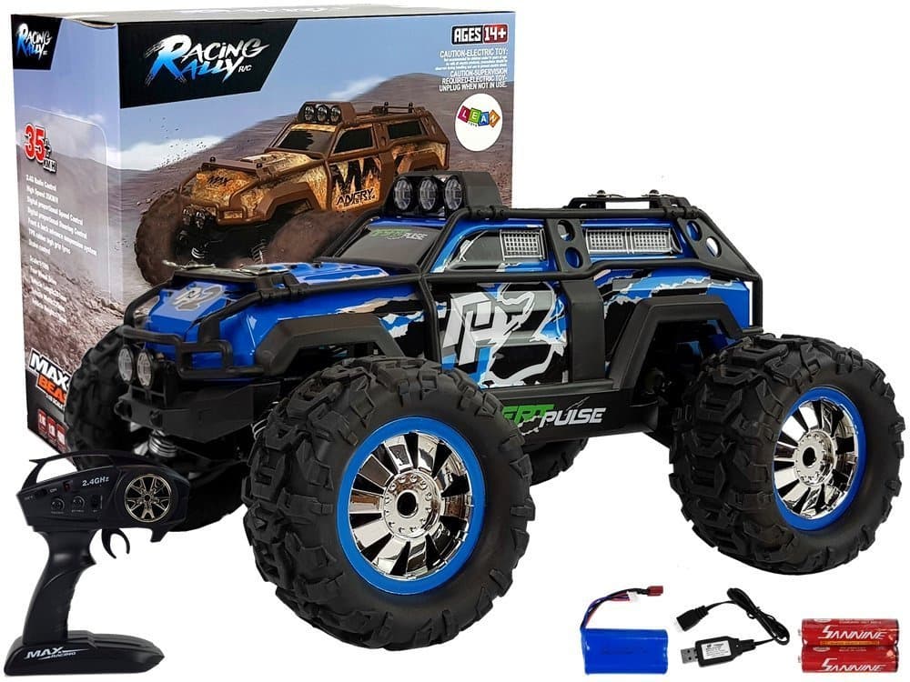 LEAN TOYS Terensko vozilo na daljinsko upravljanje, modro, 2.4G, 1:18, 35 km/h