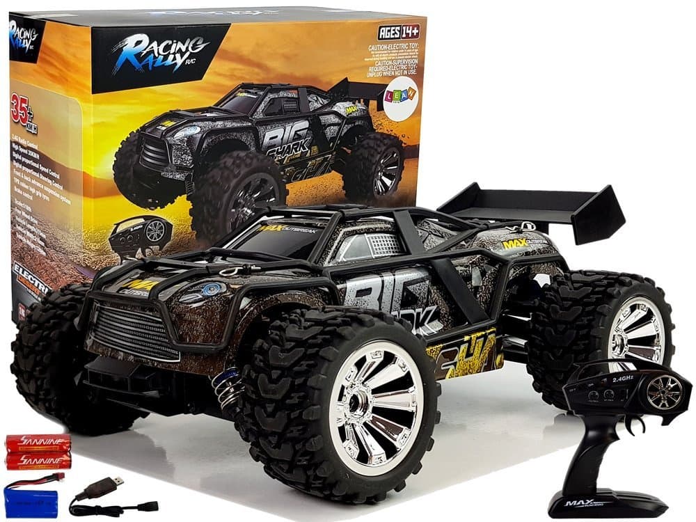LEAN TOYS Terensko vozilo na daljinsko upravljanje, rjavo-rumeno, 2.4G, 1:18, 35 km/h