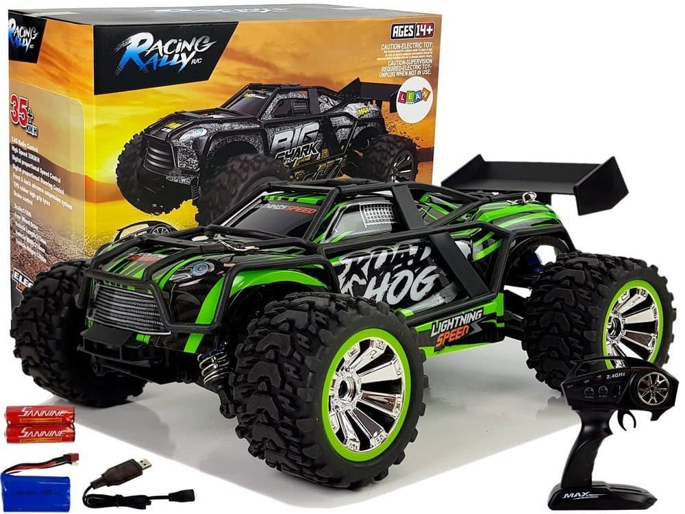 LEAN TOYS Terensko vozilo na daljinsko upravljanje, zeleno, 2.4G, 1:18, 35 km/h
