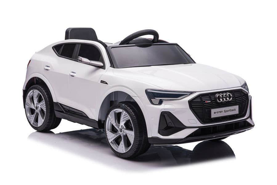 Akumulatorski avto Audi E-Tron bel, LED luči, MP3