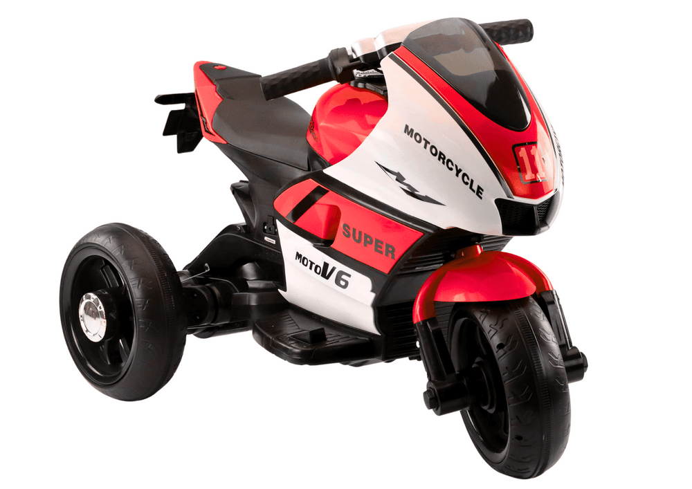 Motor na akumulator za otroke HT-5188, LED luči, MP3, rdeč