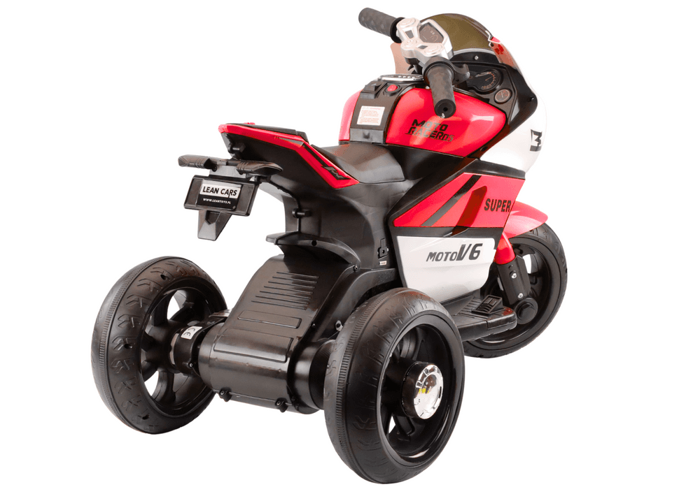 Motor na akumulator za otroke HT-5188, LED luči, MP3, rdeč 4