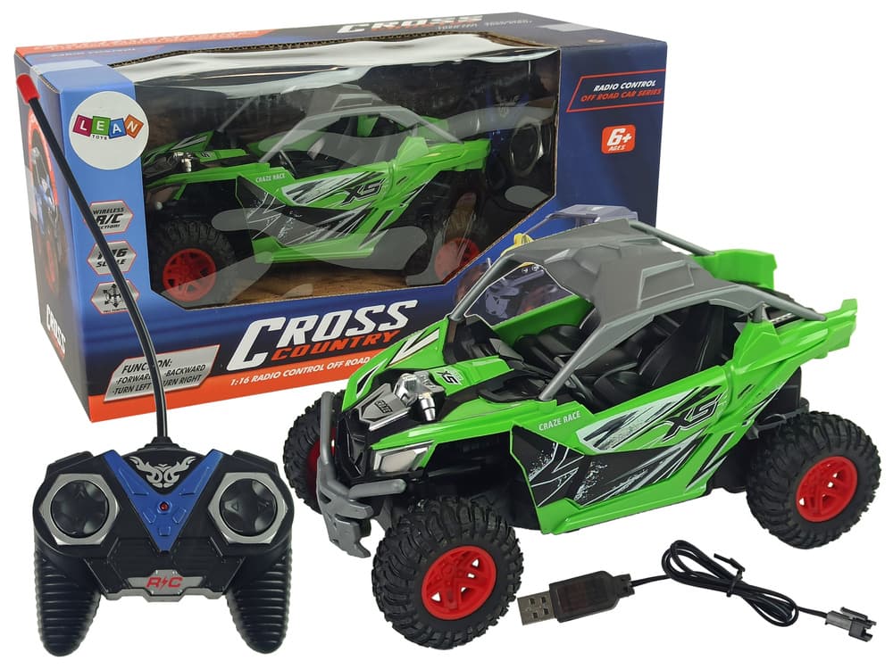 Terensko vozilo LEAN TOYS Cross Country na daljinsko upravljanje, 27 MHz, zeleno