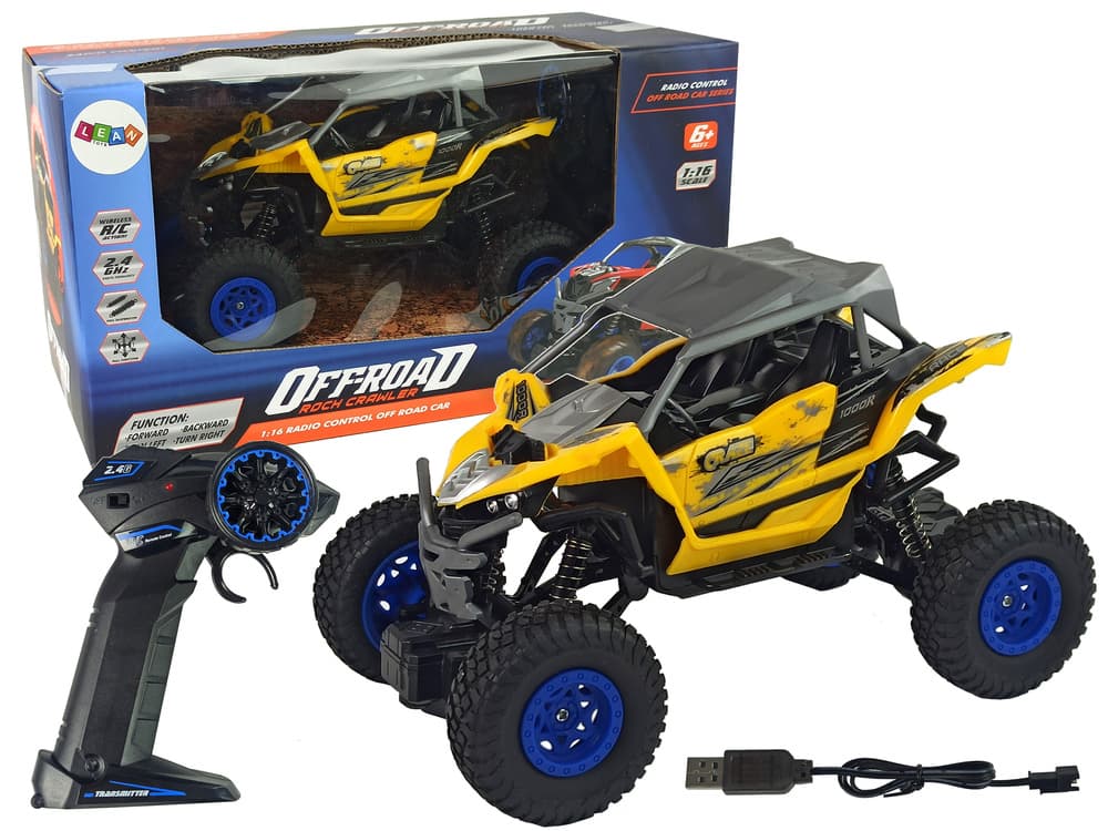 Terensko vozilo na daljinsko vodenje LEAN TOYS Off-Road, 2,4 GHz, 1:16, rumeno