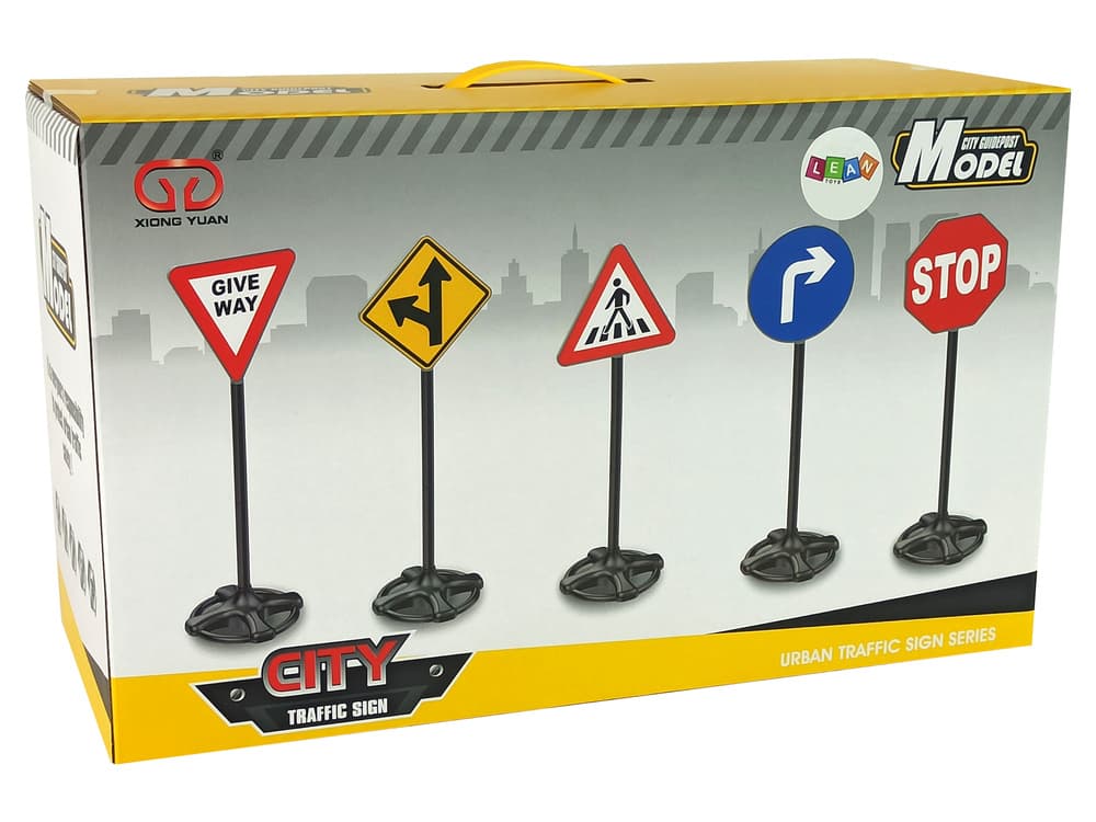 Velik izobraževalni komplet prometnih znakov LEAN TOYS, 82 cm 3