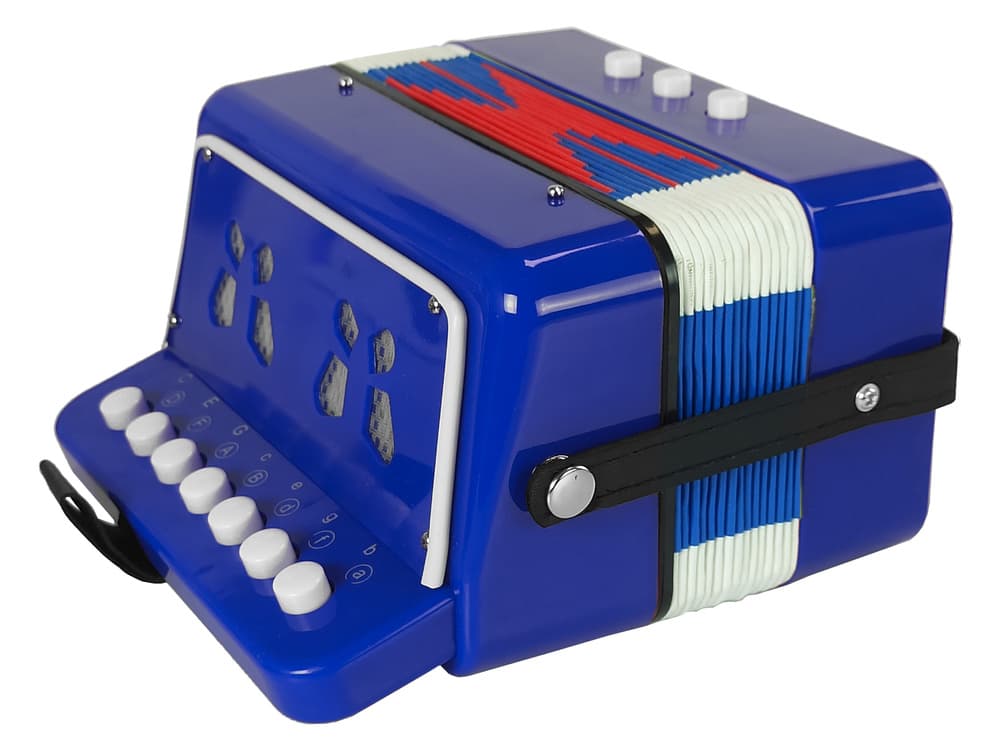Otroški akordeon LEAN TOYS, moder, glasbeni instrument 2