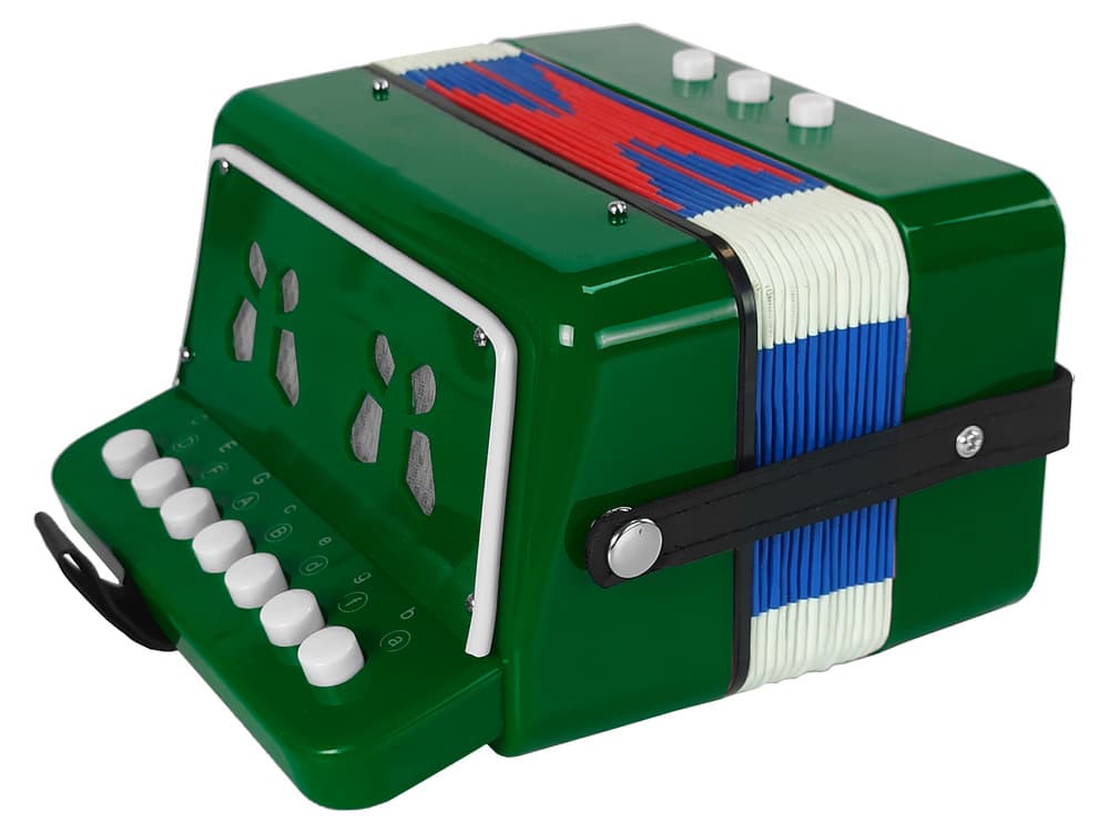 Otroški akordeon LEAN TOYS, zelen, glasbeni instrument 2