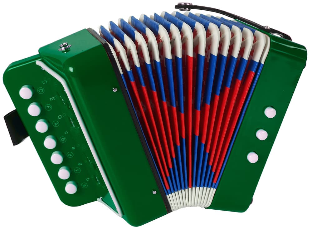 Otroški akordeon LEAN TOYS, zelen, glasbeni instrument 3