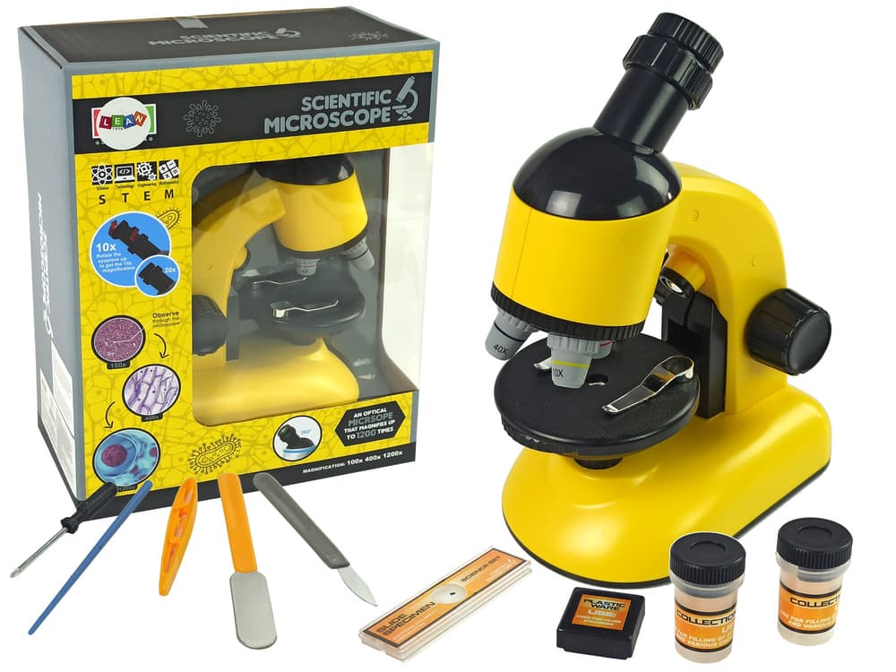 Mikroskop za mladega znanstvenika LEAN TOYS, komplet