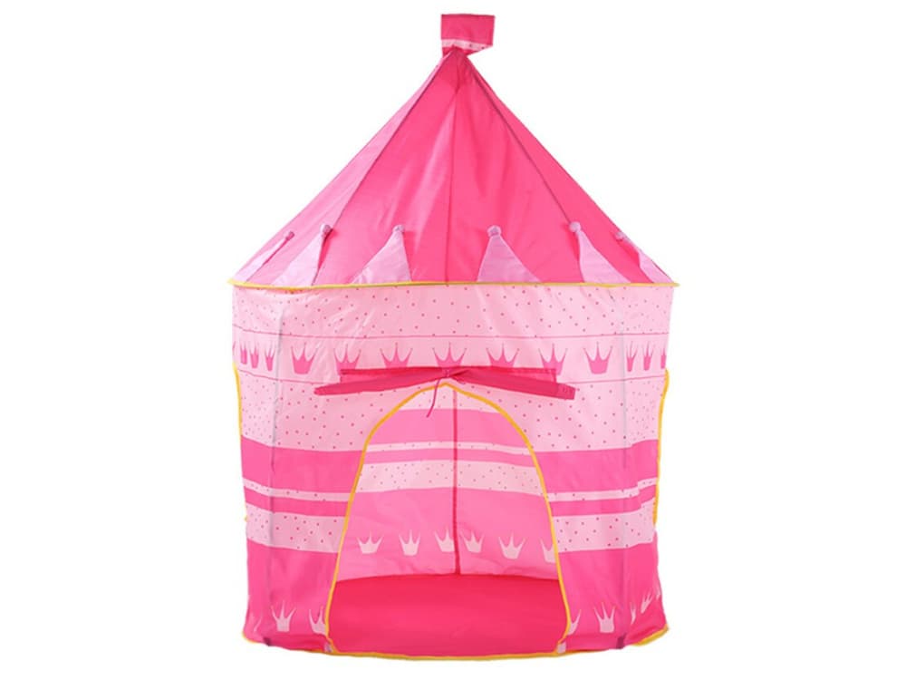 Šotor v obliki dvorca za princeske LEAN TOYS, roza, 135x105 cm 4