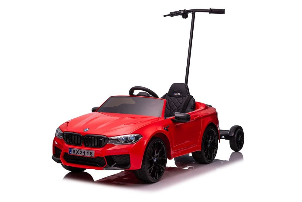 BMW M5 akumulatorski avto s platformo za starše - rdeč lakiran 4