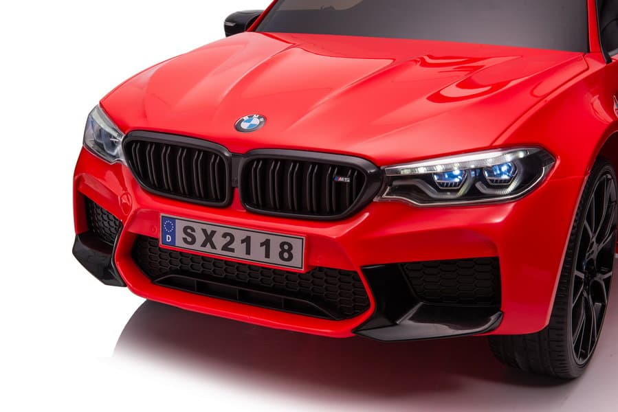 BMW M5 akumulatorski avto s platformo za starše - rdeč lakiran 6