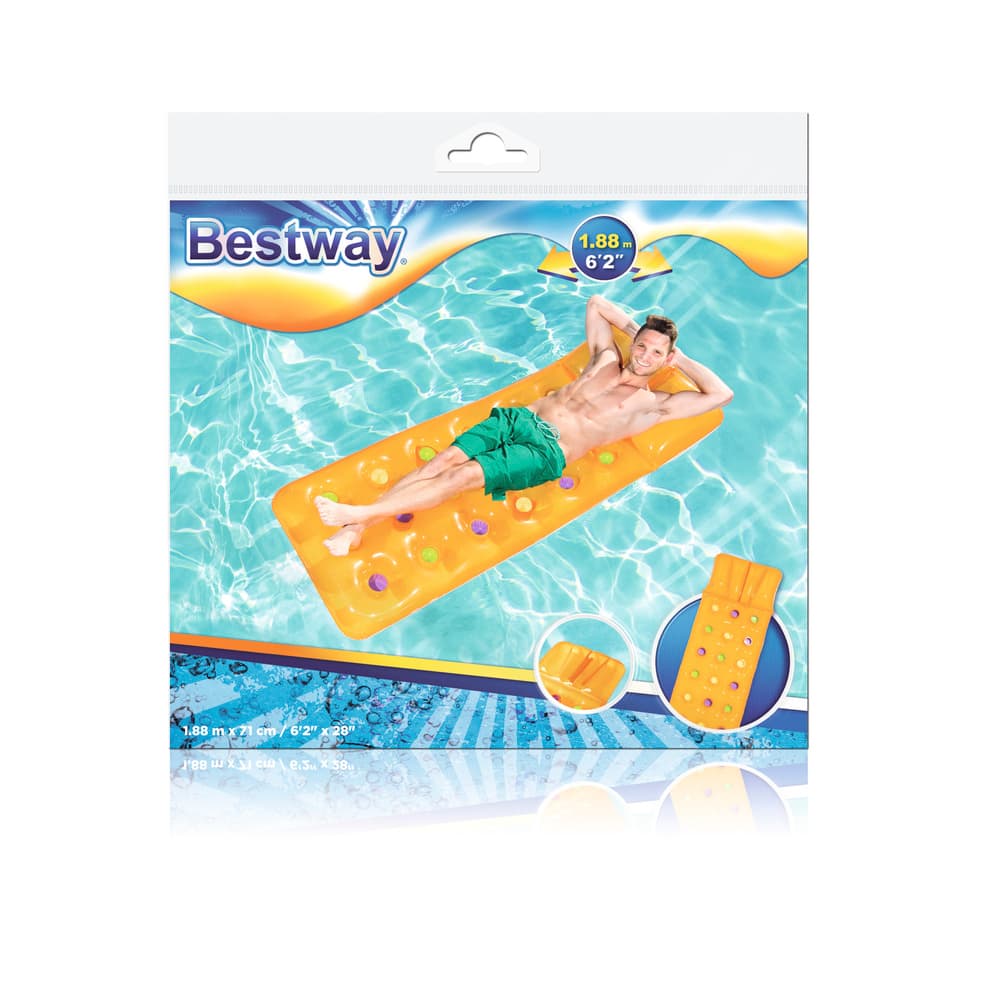 BESTWAY Napihljiv rumeni napihljiv plašč za plavanje 188 x 71 cm 7