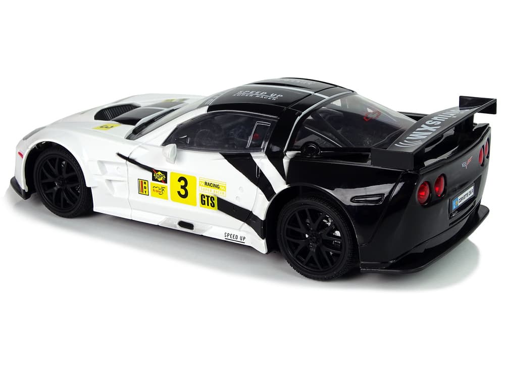 RC športni avto Corvette C6.R Bela, 1:18, 2.4G, luči 4
